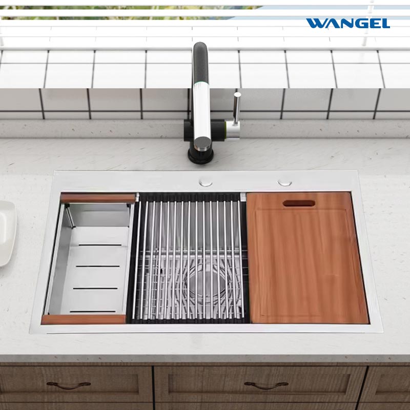Topmount Workstations Kitchen Sinks -Stainless Steel Sink Cutting Board and Accessories - 图片 5