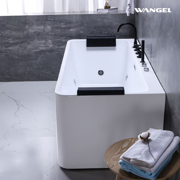 Acrylic independent seamless docking hotel project clubhouse parent-child five-piece faucet surfing massage bathtub - 图片 4