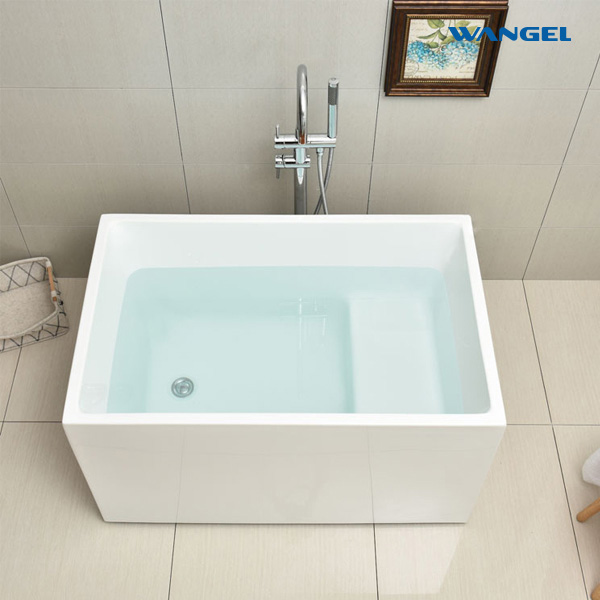 Acrylic small household small size deepening thicker thin edge freestanding adult home use seamless bathtubs - 图片 4