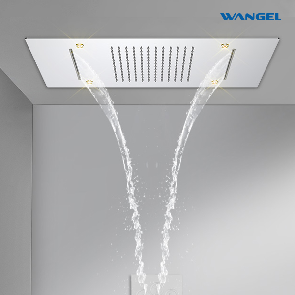 Modern Style Design High Quality High Pressure Rain/Waterfall/Rain&Waterfall Three Function Luxury Engineering Shower Head - 图片 6