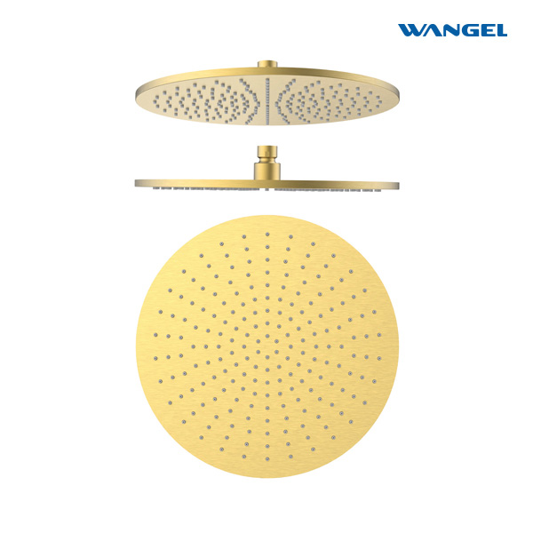 Luxury High Quality Modern Style Design Optional Size Front Copper, Rear Steel&SUS304 Stainless Steel 8MM Circular Shower Head - 图片 6