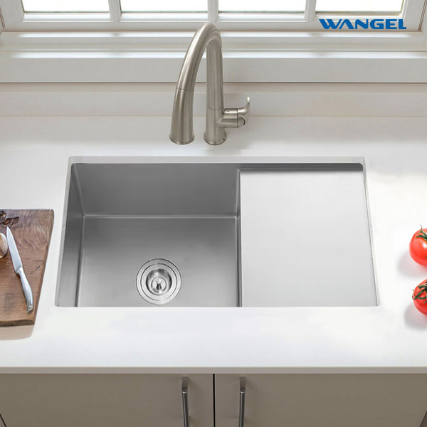 High-quality 304 stainless steel single bowl kitchen sink large rectangular convenient installation - 图片 5