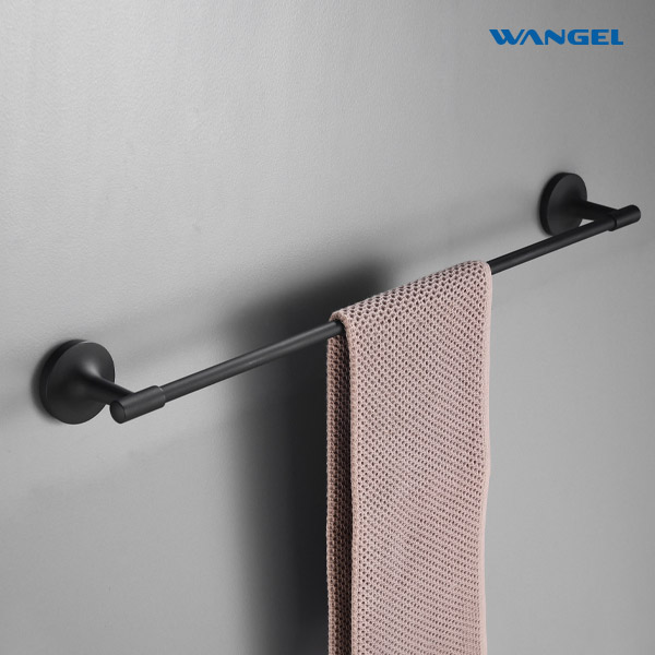 Single Towel Rail Bathroom Accessories Towel Bar Matte Black Stainless Steel Bath Towel Rack - 图片 5