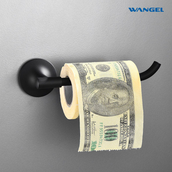 Wall Mount Matte Black Toilet Paper Holder Tissue Paper Dispenser - 图片 5