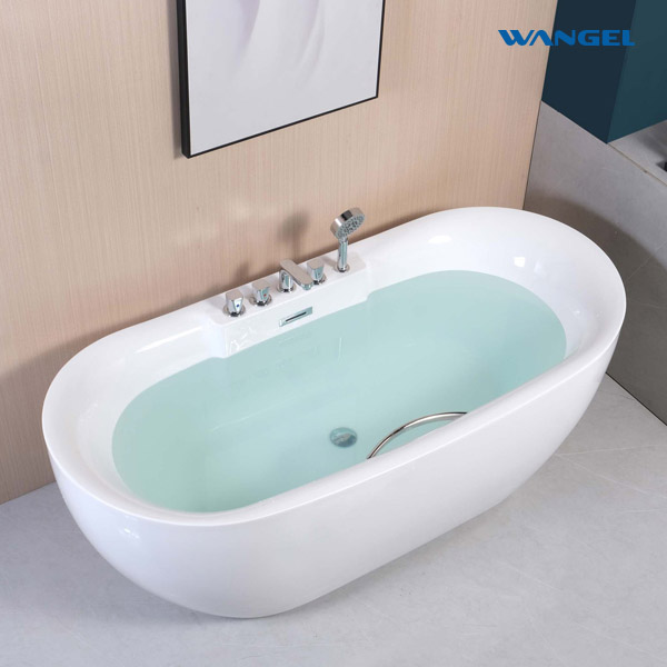 Acrylic freestanding hotel B&B villa project adult oval large space bathtub - 图片 5