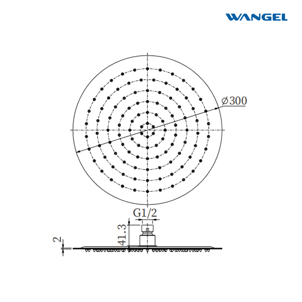 Luxury High Quality Elegant Modern Style Design Optional Size Customized Color Ultra Thin Round Shower Head - 图片 7