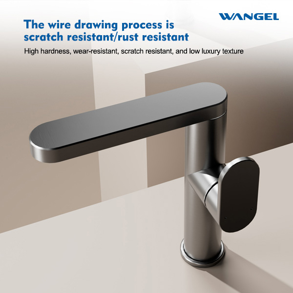 Modern Style Design Rotatable Handle Hot And Cold Space Aluminum Countertop-Mounted Installation Basin Faucet - 图片 6