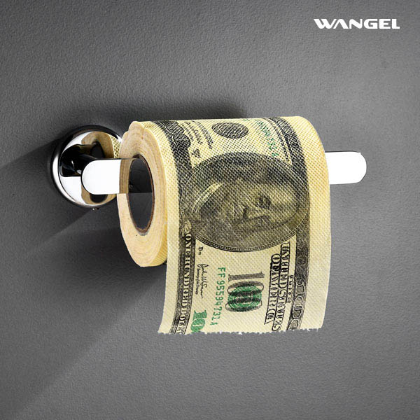 Wall-mounted Toilet Paper Holder Chrome Brass Toilet Tissue Roll Holder - 图片 5