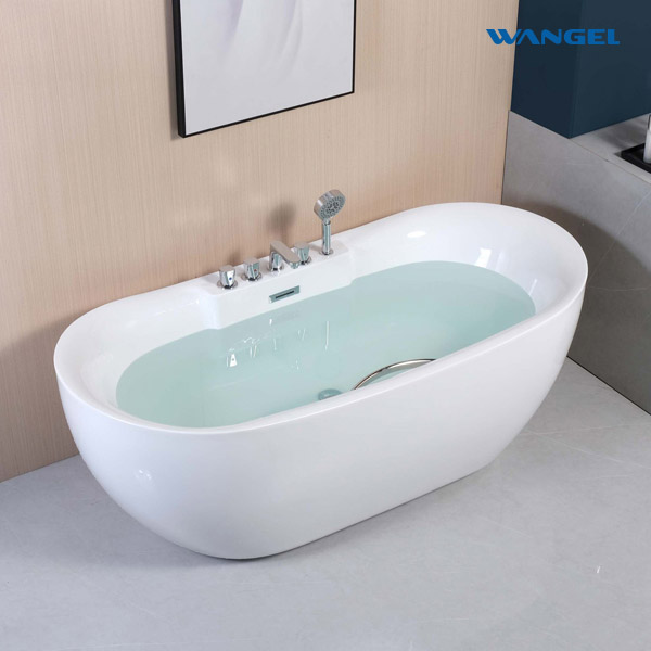 Acrylic freestanding hotel B&B villa project adult oval large space bathtub - 图片 6