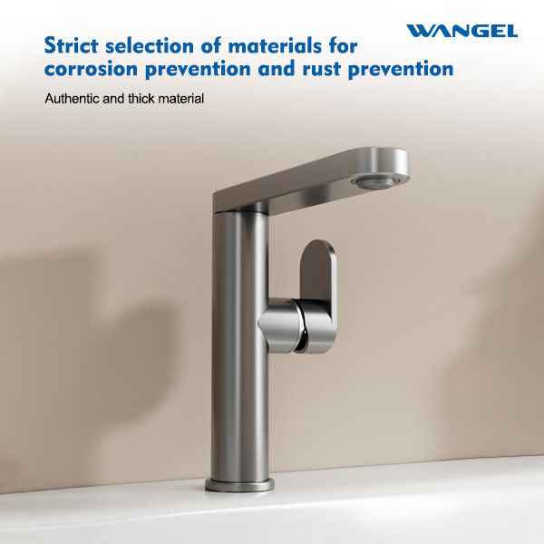 Modern Style Design Rotatable Handle Hot And Cold Space Aluminum Countertop-Mounted Installation Basin Faucet - 图片 7