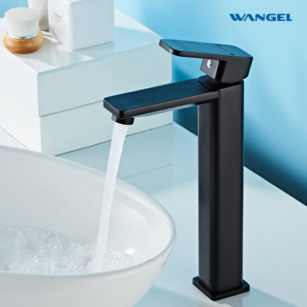 Matte Black Modern Style Design Hot And Cold Dual Control Space Aluminum Countertop-Mounted Installation Basin Faucet - 图片 7