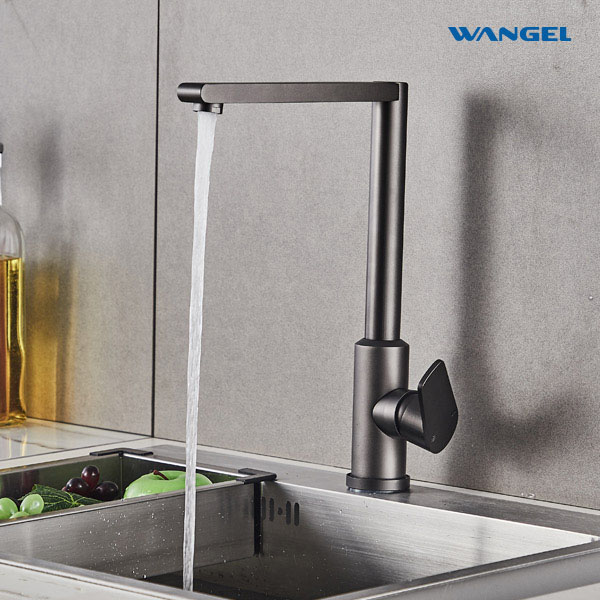 High Quality Modern Style Design Swivel 360° spout Hot And Cold Space Aluminum Countertop-Mounted Installation Kitchen Faucet - 图片 8