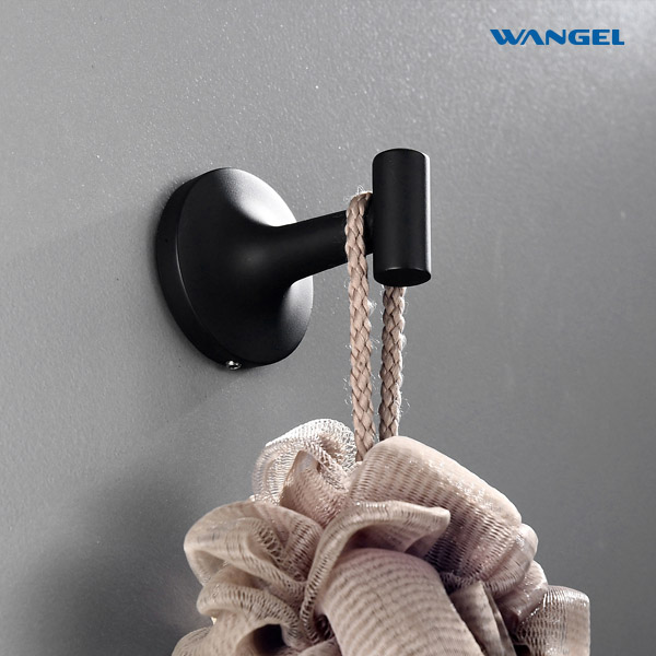 Wall Mounted Matte Black Robe Hook Single Hook Wall Hanger - 图片 7