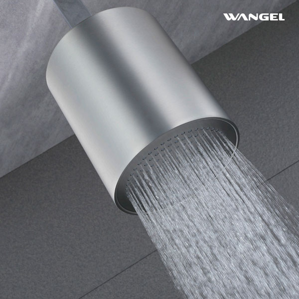 Modern Style Design High Pressure Elegant Gun Grey Cylindrical Stainless Steel Shower Head Without Embroidery - 图片 3