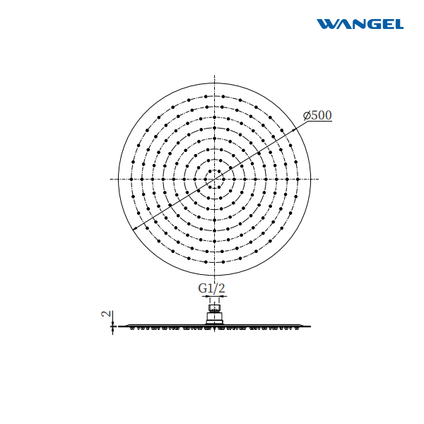 Luxury High Quality Elegant Modern Style Design Optional Size Customized Color Ultra Thin Round Shower Head - 图片 9