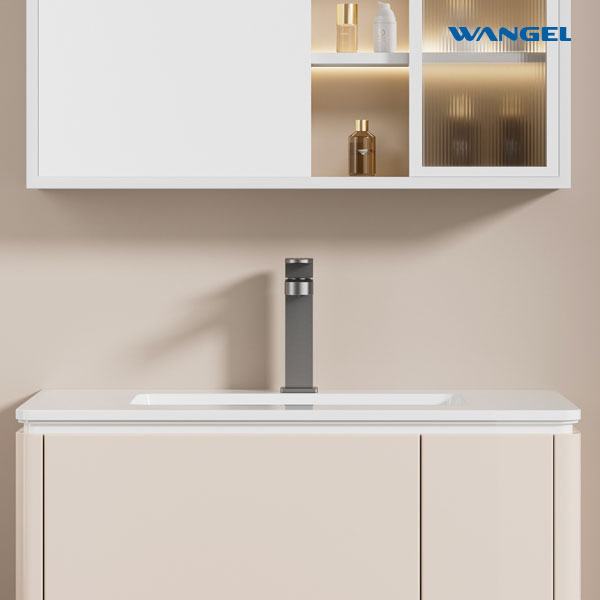 High Quality Modern Style Design Rotatable Handle Hot And Cold Space Aluminum Countertop-Mounted Installation Basin Faucet - 图片 12