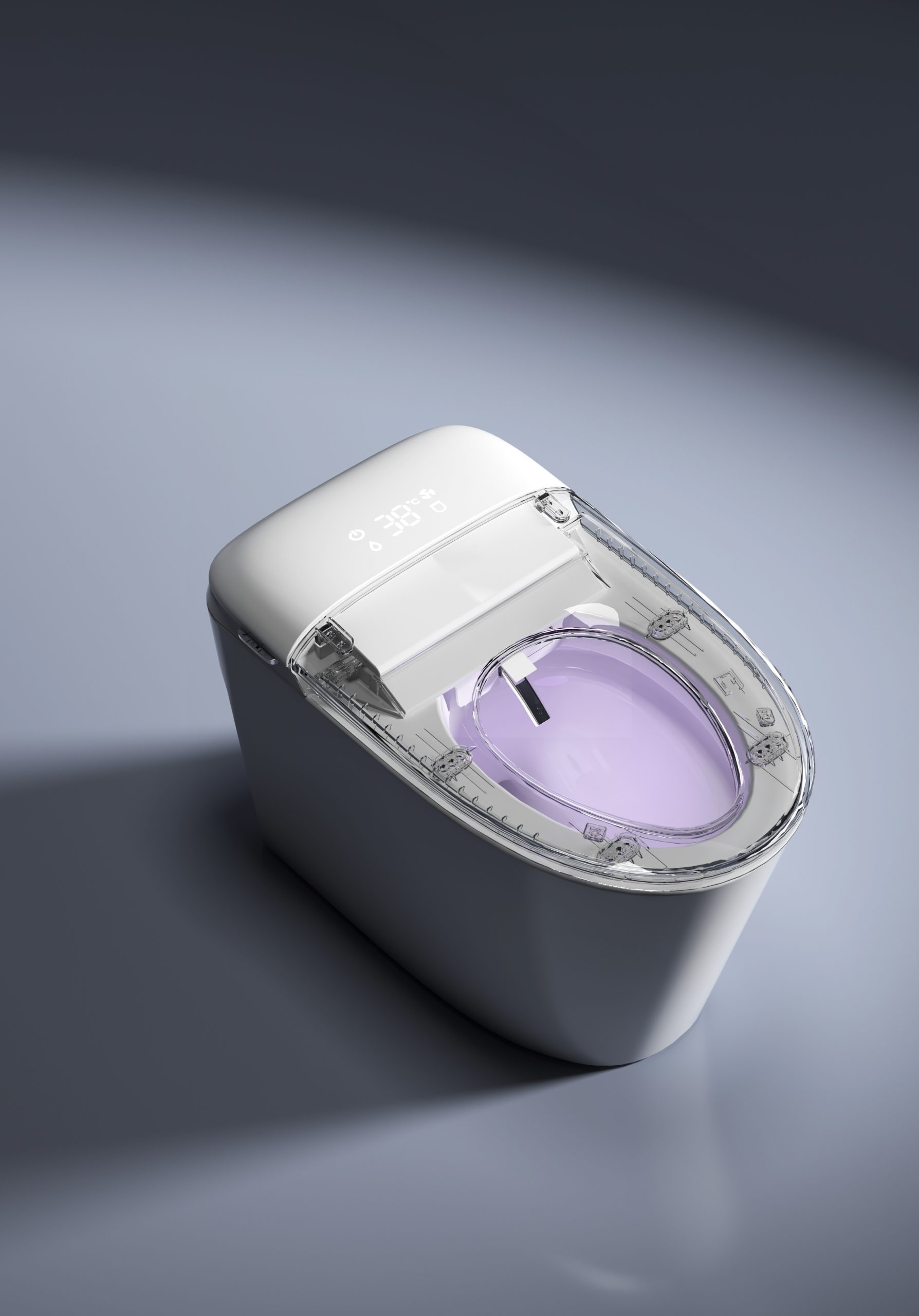 Interior Toilet Seat Smart Toilet Water Pressure Adjustable Effective Toilet Use With Free Space - 图片 12