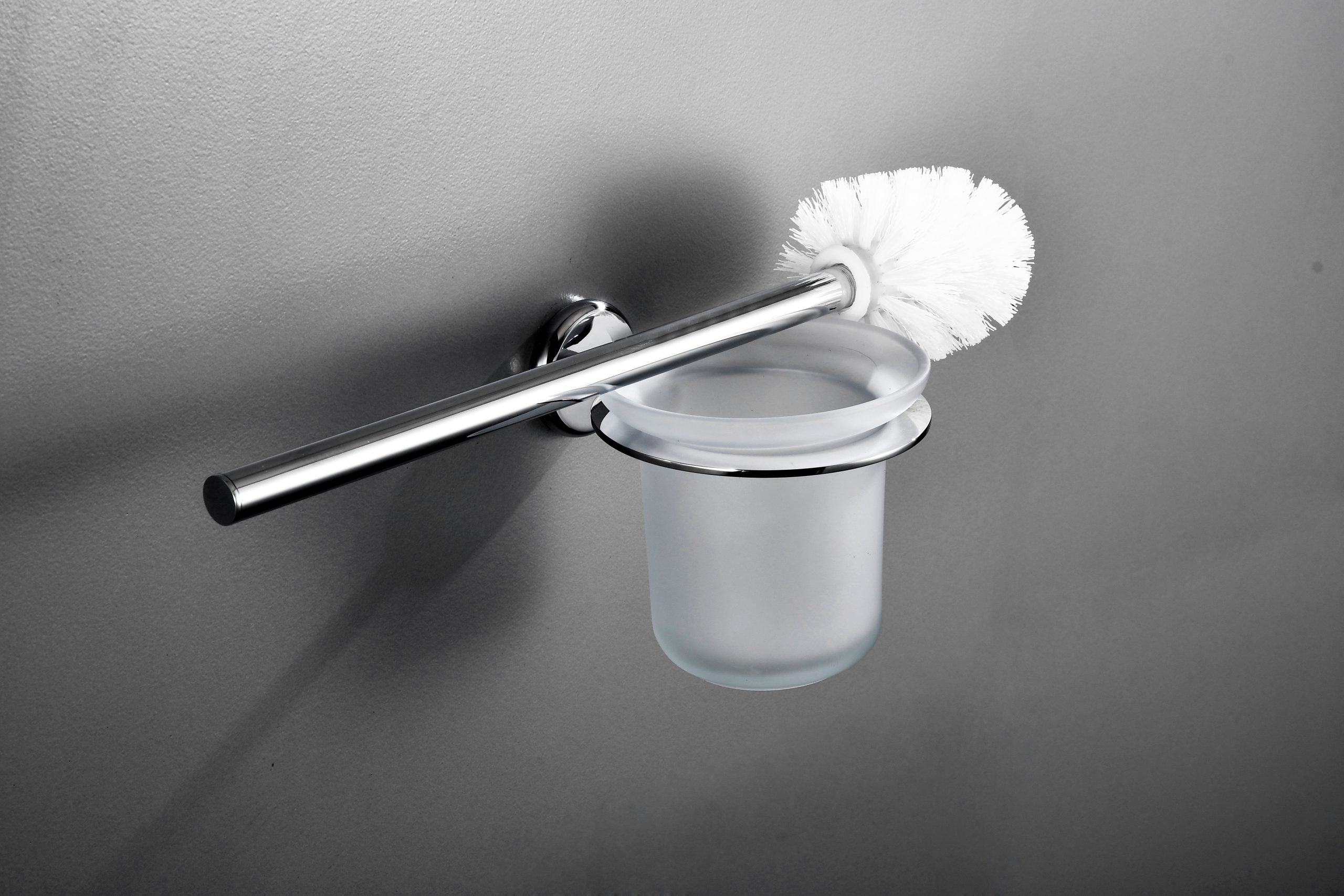 Toilet Brush With Stainless Steel Handle Ceramic Holder for Bathroom Cleaning - 图片 16