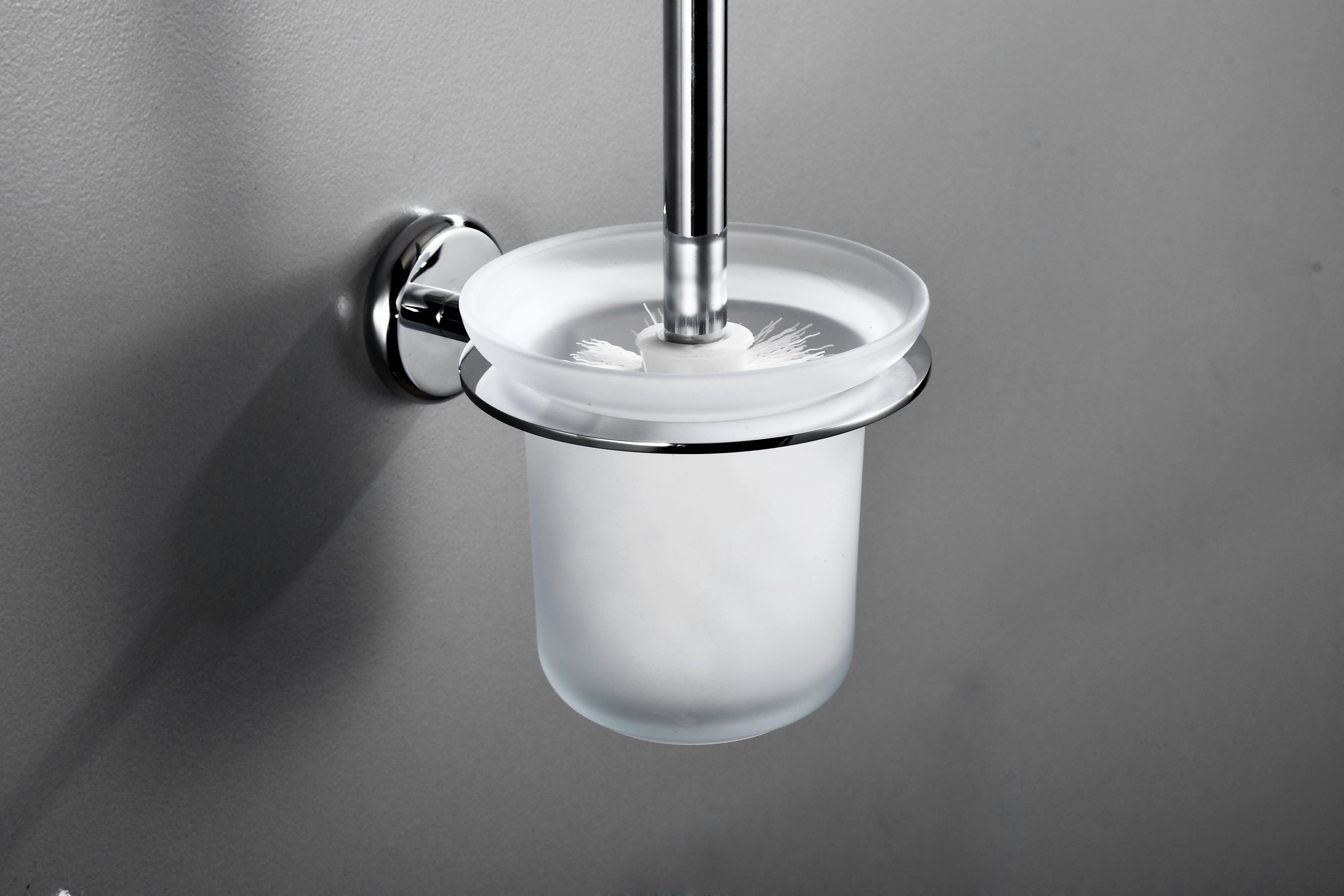 Toilet Brush With Stainless Steel Handle Ceramic Holder for Bathroom Cleaning - 图片 19