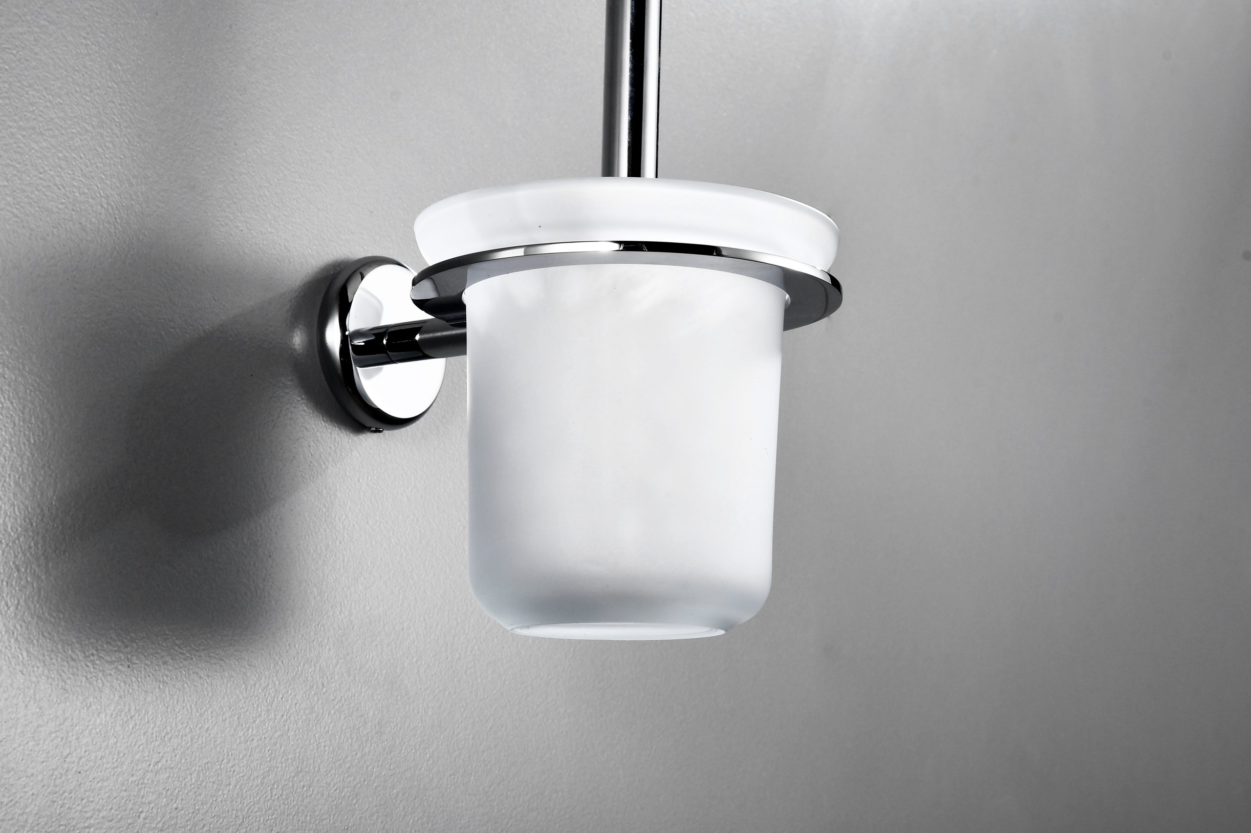 Toilet Brush With Stainless Steel Handle Ceramic Holder for Bathroom Cleaning - 图片 20