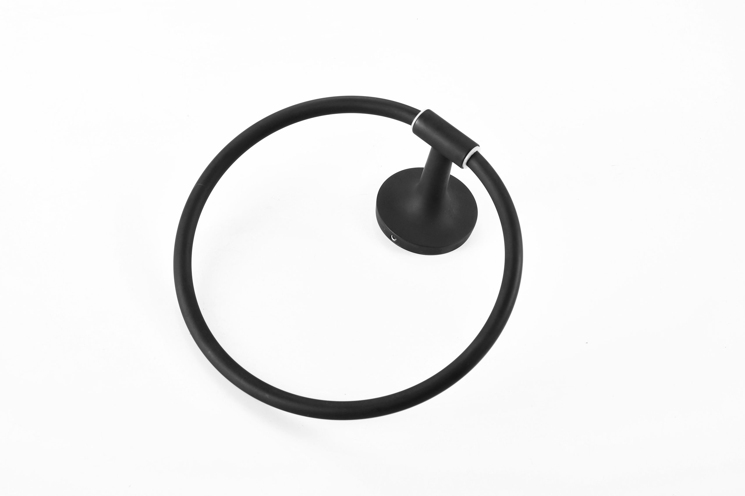 Matte Black Towel Ring Hand Towel Holder Towel Hanger Ring for Bathroom Wall - 图片 9