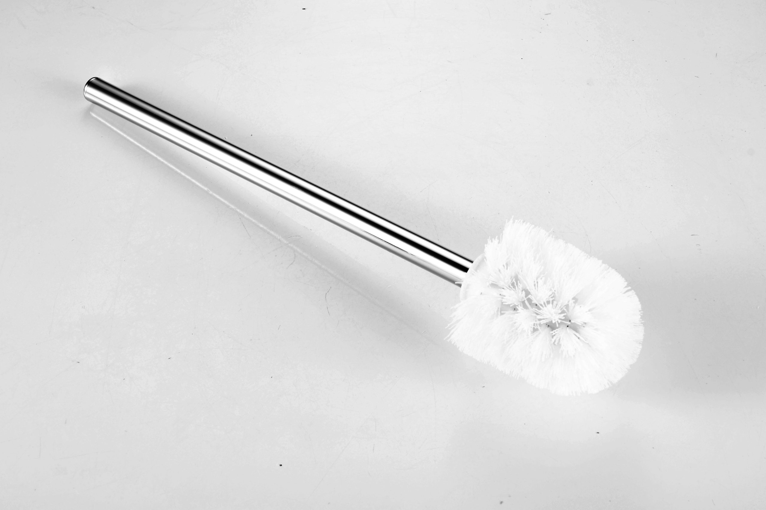 Toilet Brush With Stainless Steel Handle Ceramic Holder for Bathroom Cleaning - 图片 12
