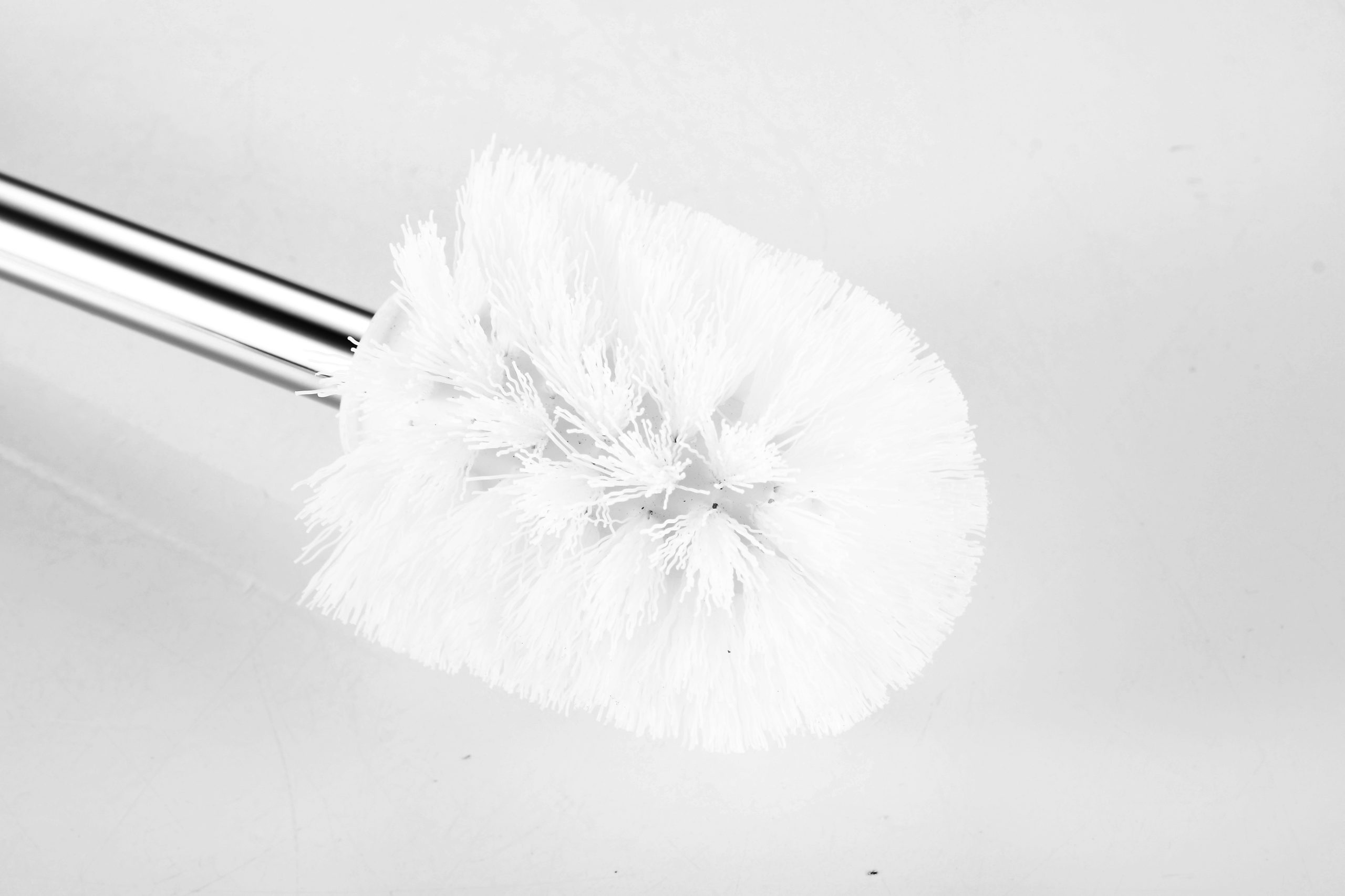 Toilet Brush With Stainless Steel Handle Ceramic Holder for Bathroom Cleaning - 图片 13