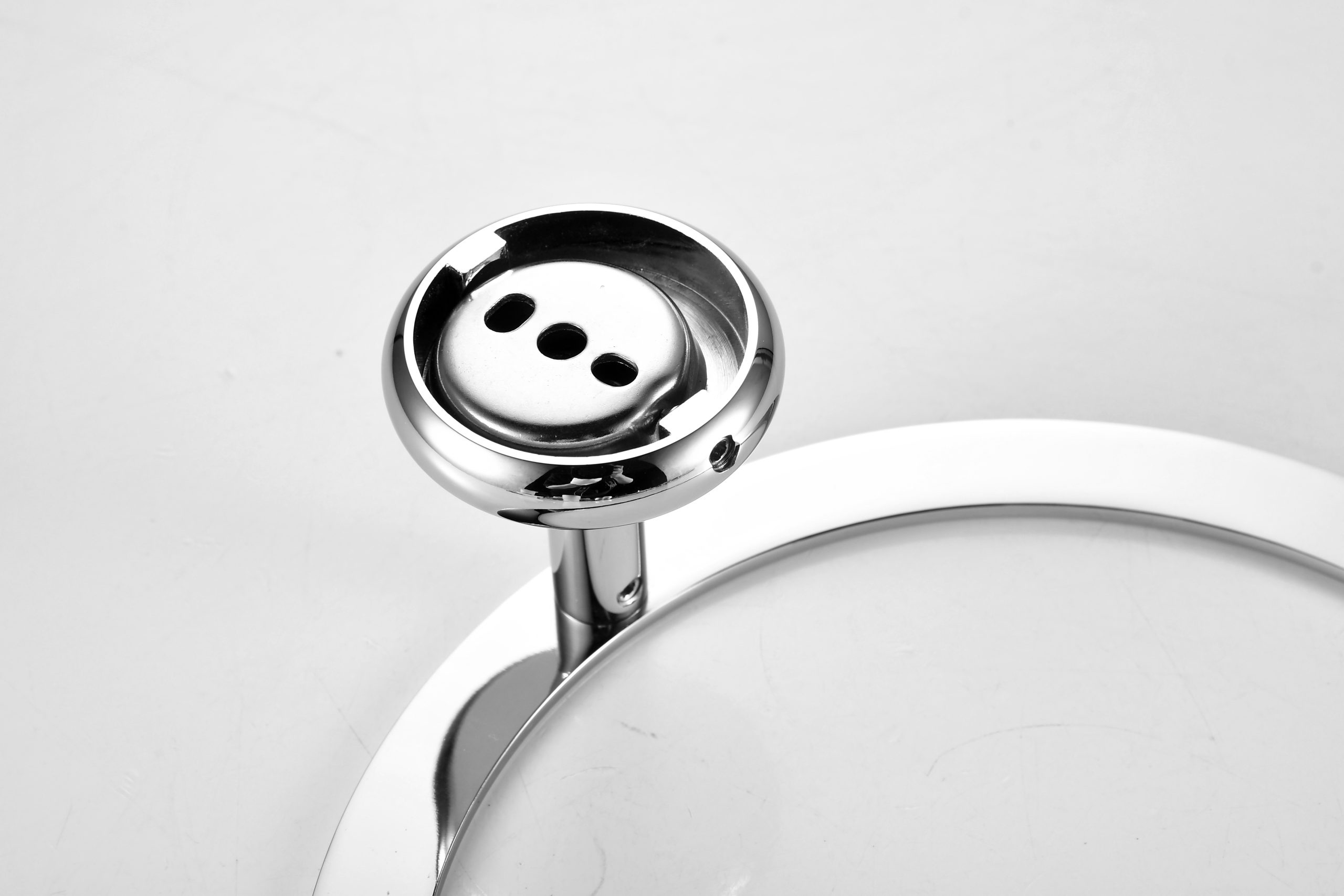 Round Towel Ring Brass Bath Hardware Chrome Bedroom Bathroom Accessories - 图片 12