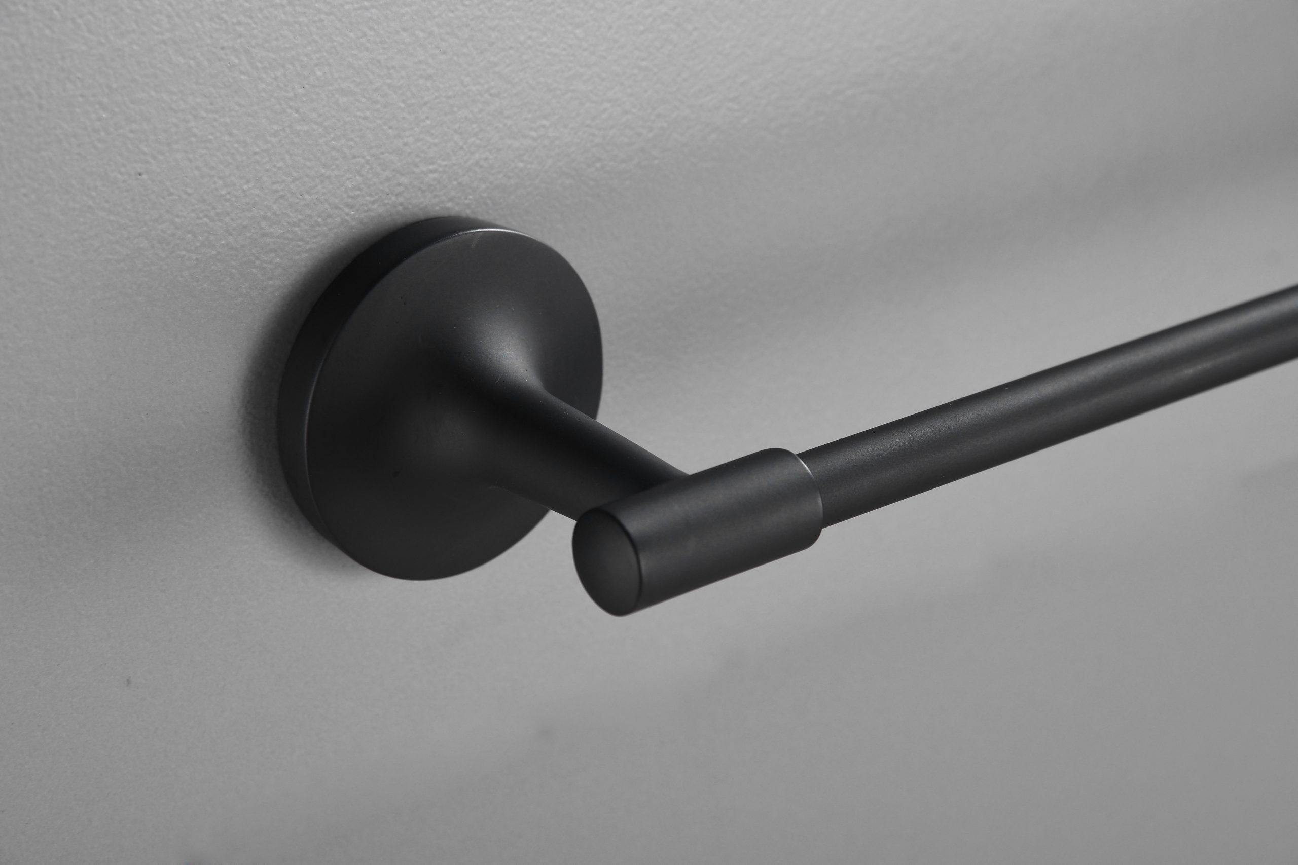 Single Towel Rail Bathroom Accessories Towel Bar Matte Black Stainless Steel Bath Towel Rack - 图片 18