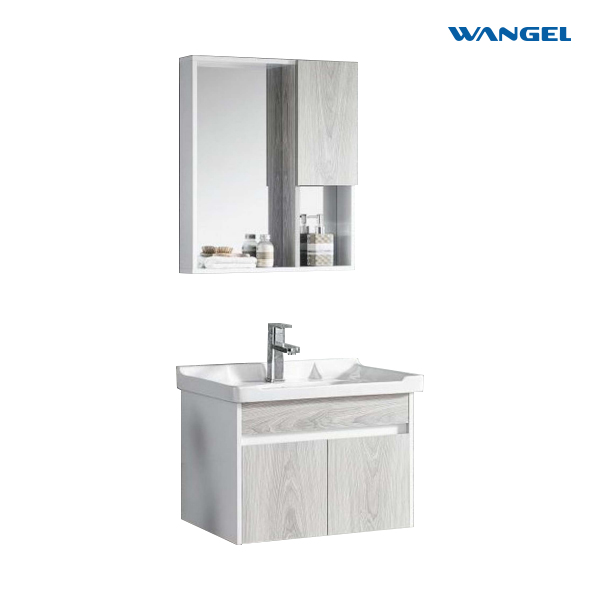 The Wood Grain Grey bathroom dressing table and ceramic basin combination