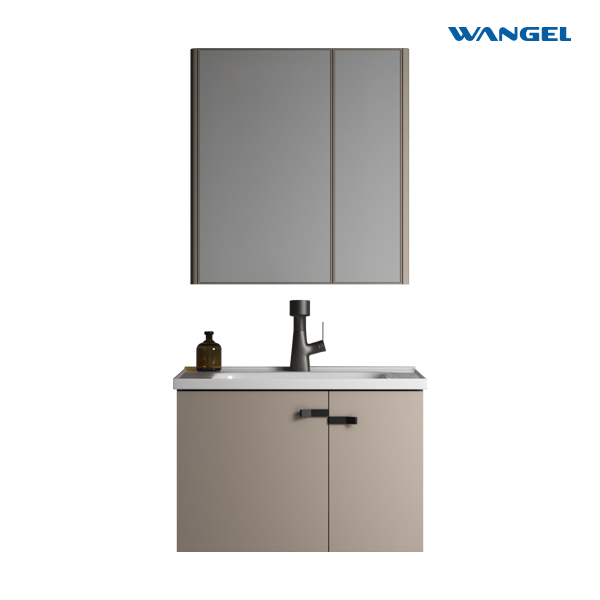 High Quality Luxury Modern Style Design Durable Wall-Mounted Installation Aluminum Bathroom Cabinet With Silver Mirror