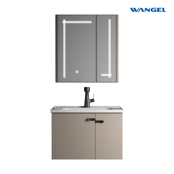 High Quality Modern Style Design Durable Wall-Mounted Installation Aluminum Bathroom Cabinet With Silver Mirror 3mm Smart light