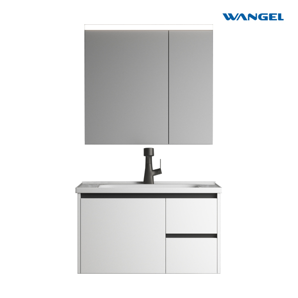 High Quality Luxury Wall-Mounted Installation Aluminum Bathroom Cabinet With Silver Mirror 3mm Smart light