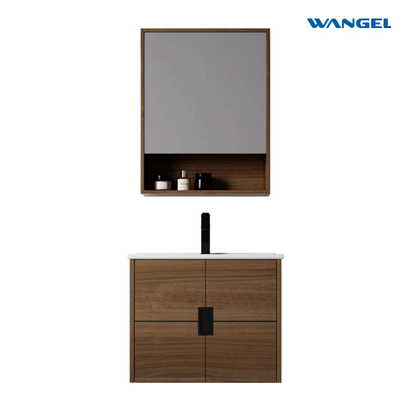Wall-mounted modern bathroom washbasin dressing table and mirror cabinet