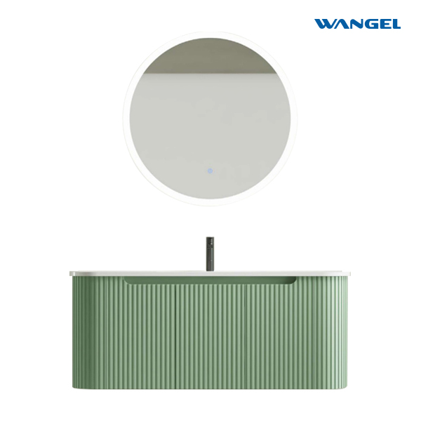 Mint green bathroom wall-mounted bathroom hang and makeup mirror