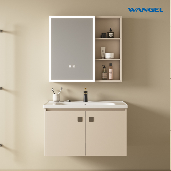 High Quality Multi-Layer Luxury Modern Style Design Durable Plywood Bathroom Cabinet With Silver Mirror - 图片 2