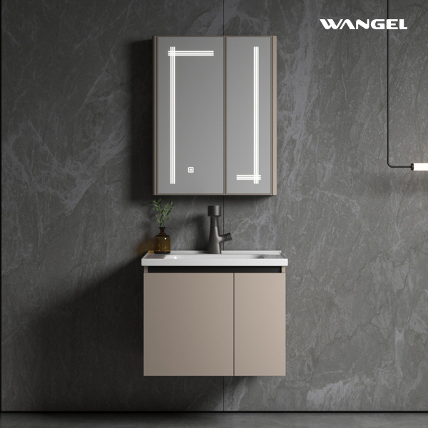 Luxury Modern Style Design High Quality Wall-Mounted Installation Aluminum Bathroom Cabinet With Silver Mirror 3mm Smart light - 图片 2
