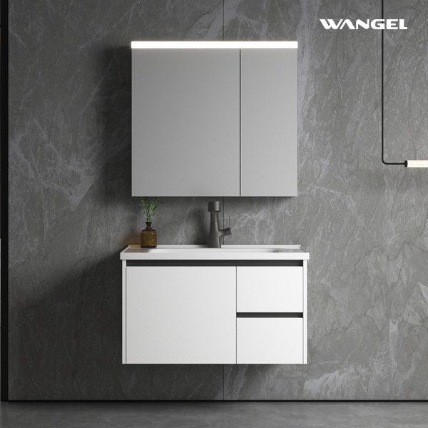 High Quality Luxury Wall-Mounted Installation Aluminum Bathroom Cabinet With Silver Mirror 3mm Smart light - 图片 2