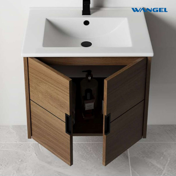 Wall-mounted modern bathroom washbasin dressing table and mirror cabinet - 图片 3