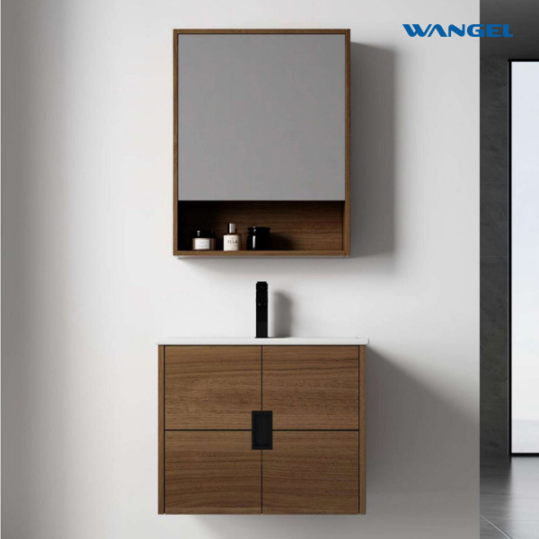 Wall-mounted modern bathroom washbasin dressing table and mirror cabinet - 图片 2