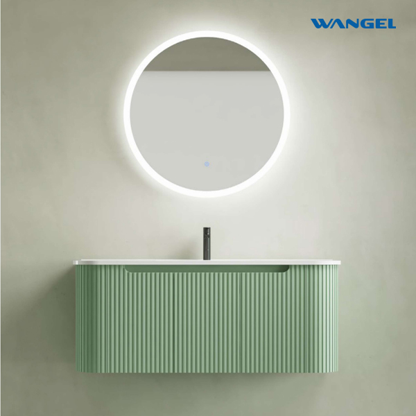 Mint green bathroom wall-mounted bathroom hang and makeup mirror - 图片 2