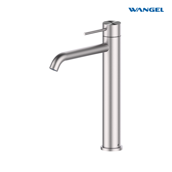 Dual-control hot and cold Stainless Steel High Body basin faucet