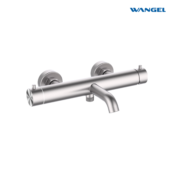 Modern double-handle cold and hot water control faucet