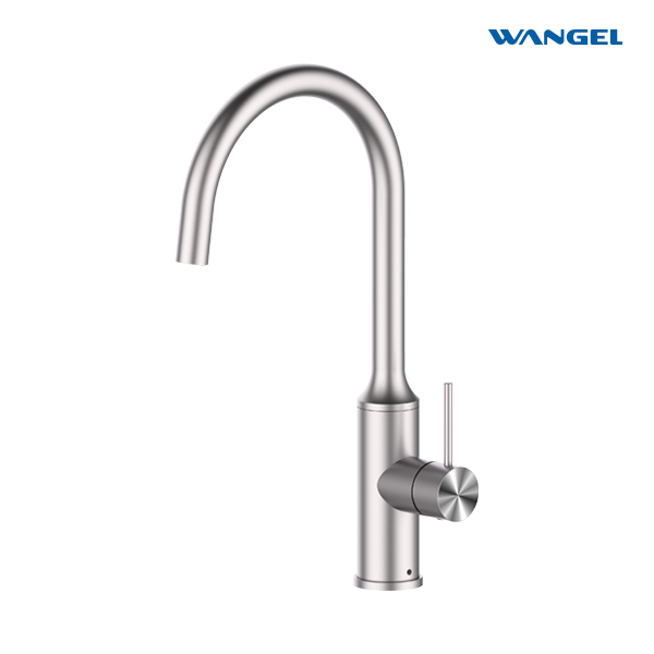 Stylish Kitchen Sink Faucet with Tall Curved Spout