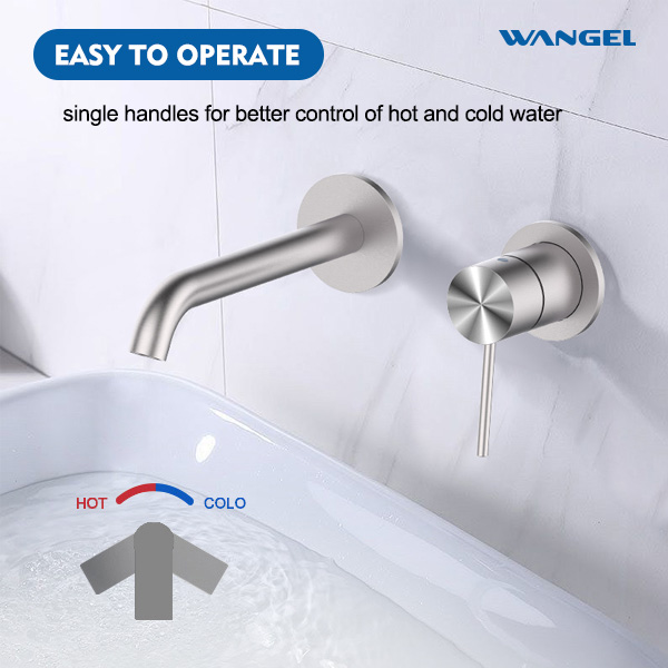 Concealed Split Basin Faucet with 360°Swivel Spout - 图片 3