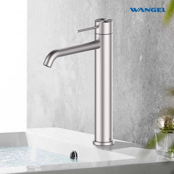 Dual-control hot and cold Stainless Steel High Body basin faucet - 图片 2