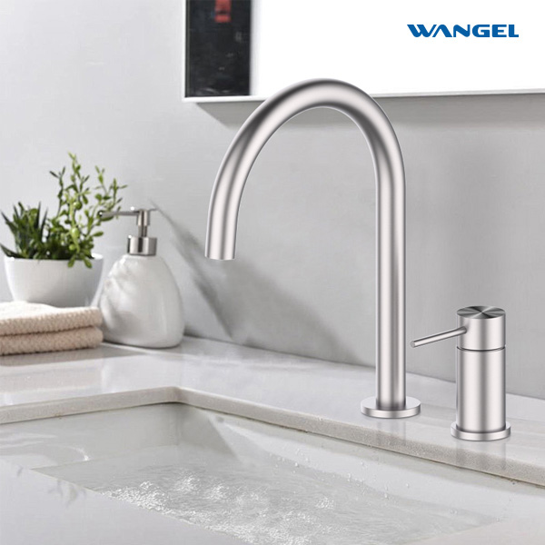 High Quality Stainless Steel 2 Hole Kitchen Faucet - 图片 2
