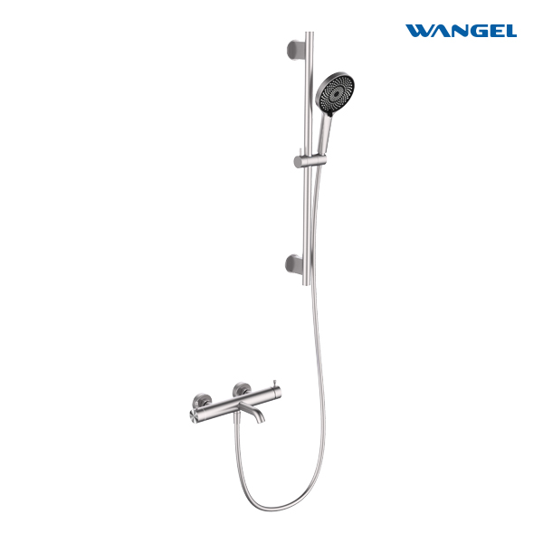 304 Stainless Steel Bathtub Faucet Wall Mounted Hot Cold Faucet Holdheld Shower