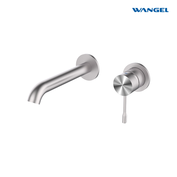 Stainless Steel Wall - Mounted Basin Faucet with Sleek Design