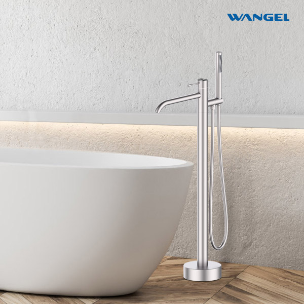 Floor-mounted bathtub faucet With PVC Shower Hose 1.5m - 图片 3